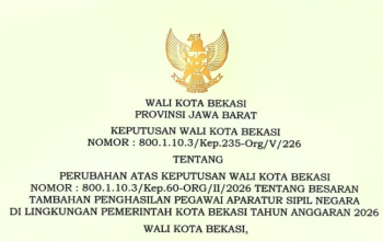 Rincian Lengkap TPP Pemkot Bekasi 2026: Dari Sekda Hingga PPPK