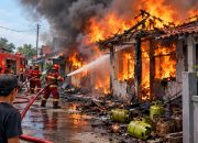 Kebakaran di Tambun Utara Hanguskan 2 Rumah, Siswa Sampe Panik