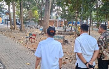 Revitalisasi Alun-Alun Bekasi Disasar Vandalisme, Lampu dan Besi Hilang